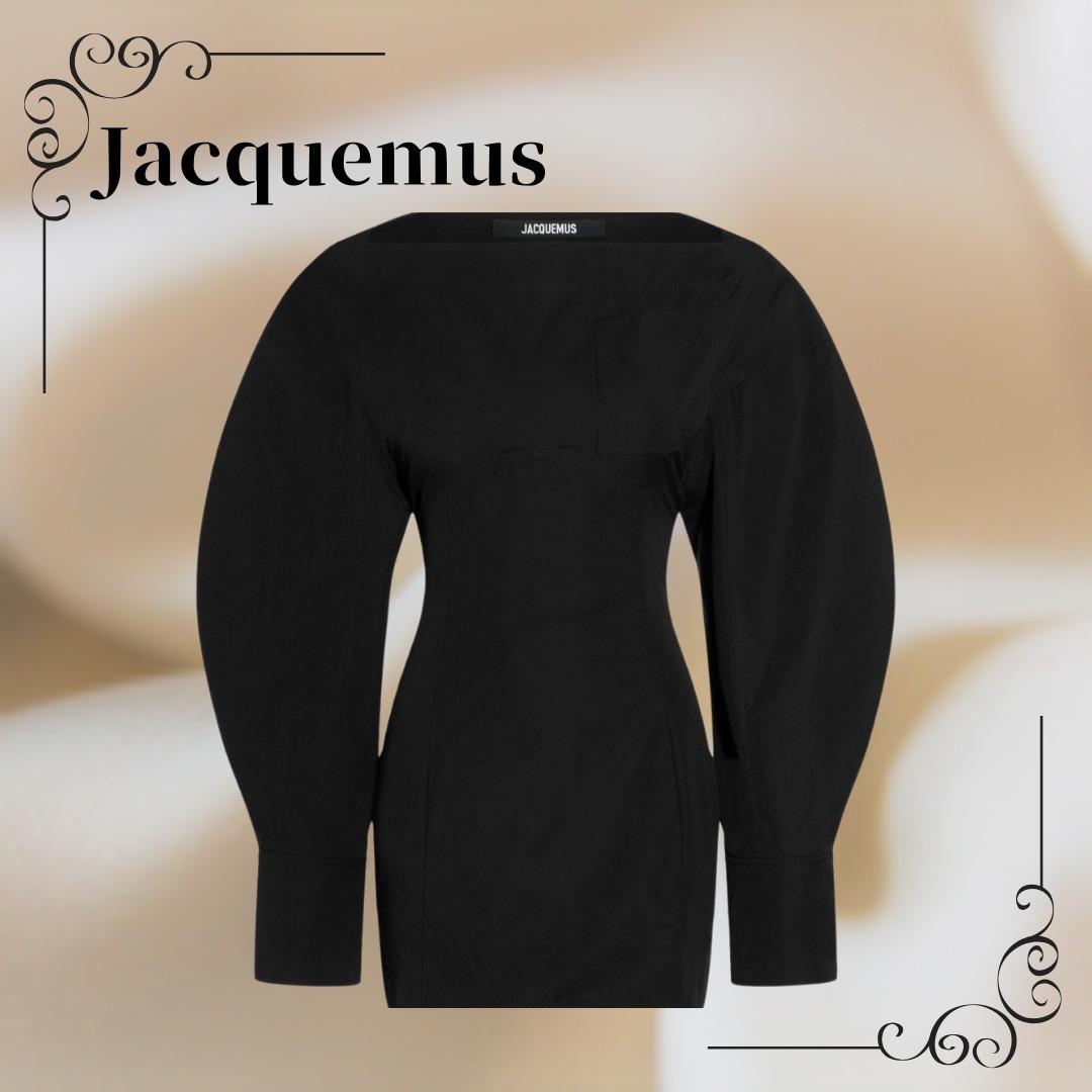 【Jacquemus】関税込☆カサコシャツドレス ミニ 長袖 ブラック