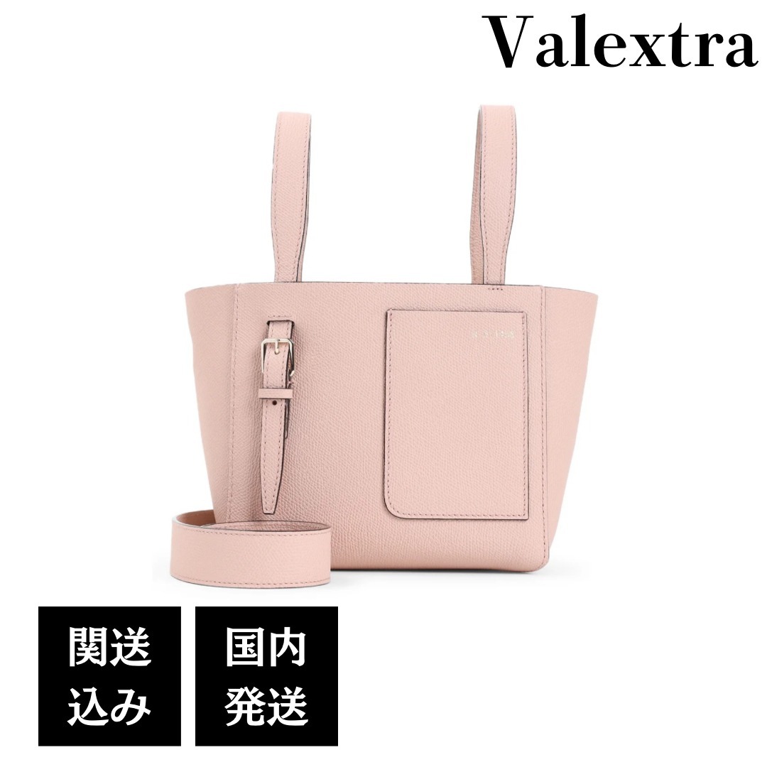 25SS【Valextra】パッチポケット ジップアップ ミニトートバッグ