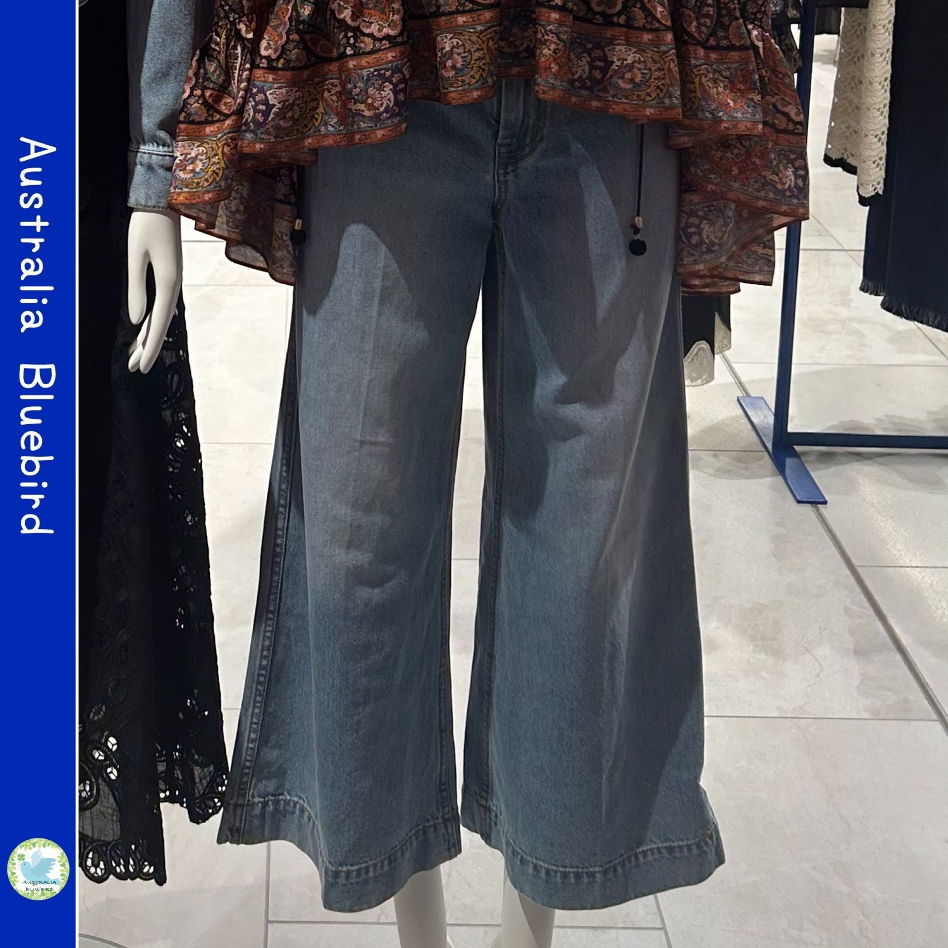 脚長効果★Zimmermann ハイウエストジーンズ クロップド丈フレア