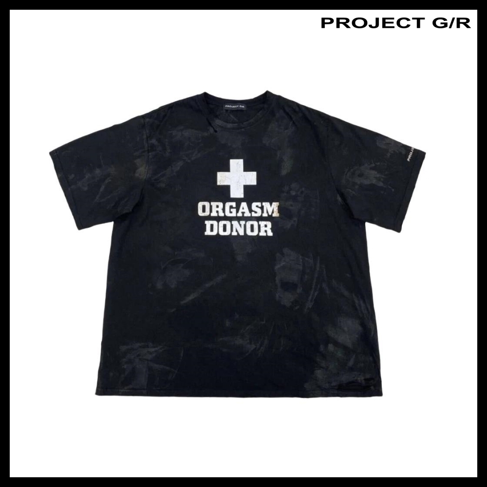 【PROJECT G/R】Orgasm Donor T-Shirt Dirty Black