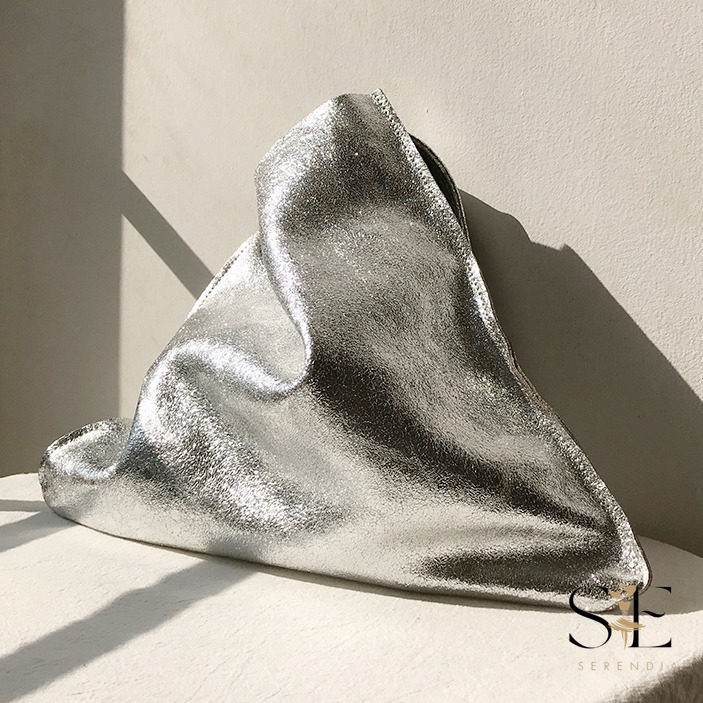 シルバー レザー トートバッグ ワンショル hr0874