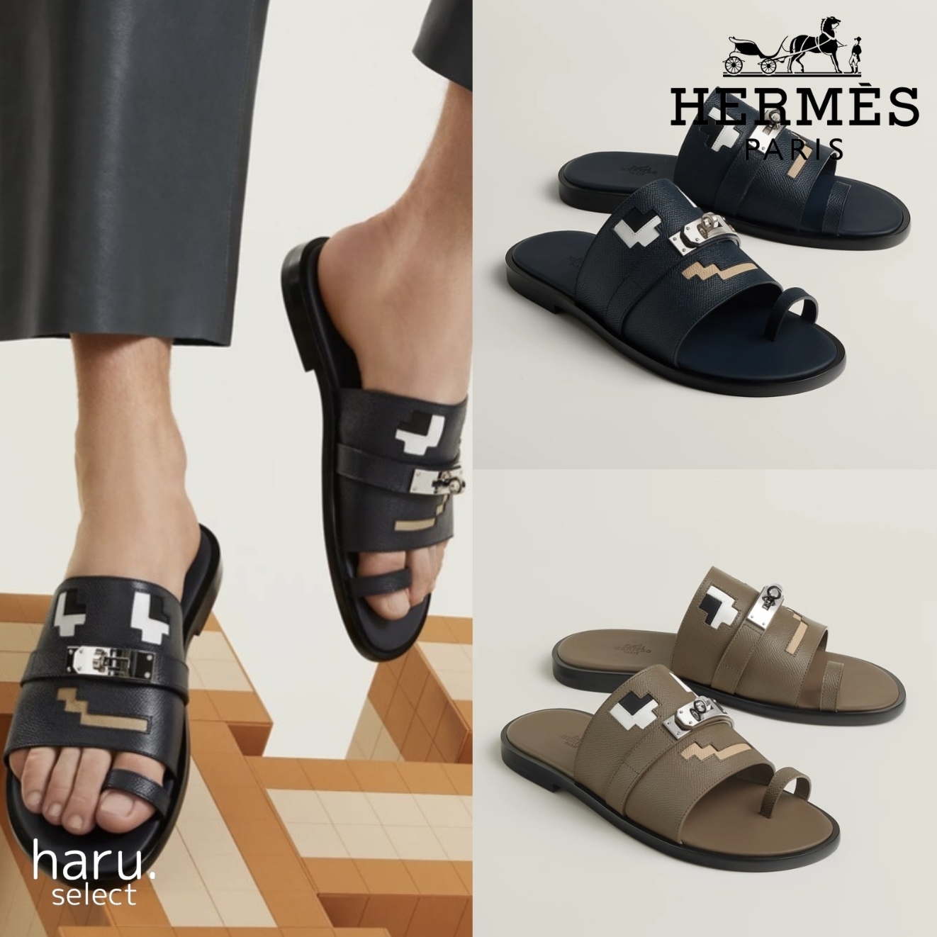 大人の遊び心♪おしゃれなデザイン【HERMES】Joke sandal