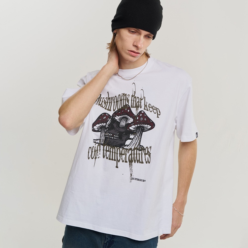 Tシャツ・カットソー [SUPERSUB]Ice Mushroom Short-sleeved T-shirt [WHITE]