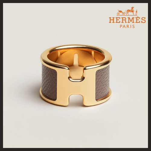 大人気【HERMES】イエローゴールド☆リング Olympe GM 送料無料