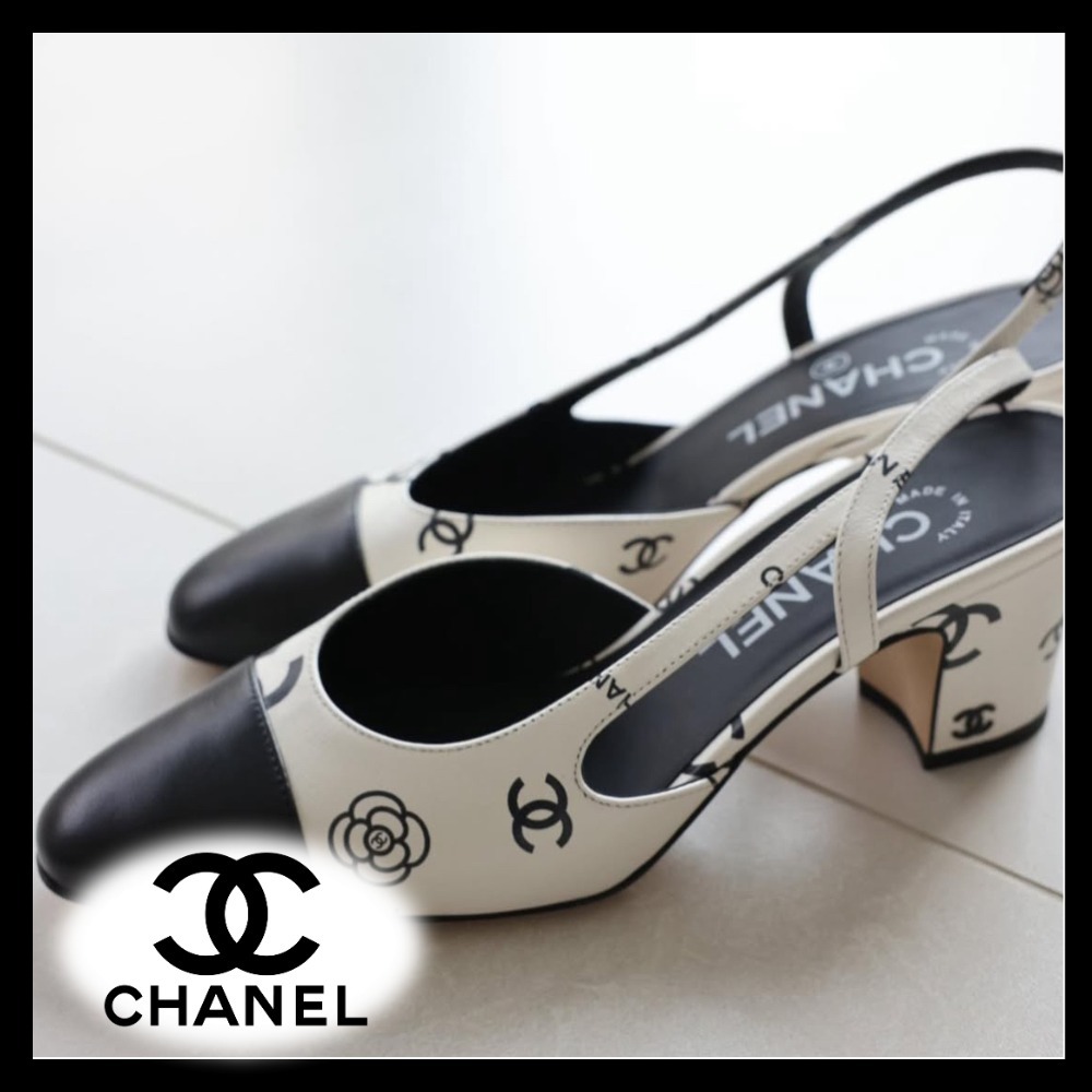 カメリアとCCロゴがエレガントでお洒落★【CHANEL】パンプス