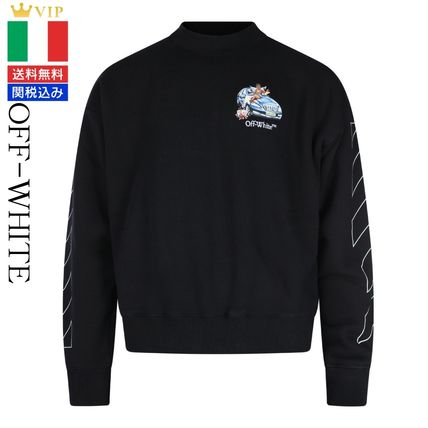 関税負担なし☆Off-White オフホワイト ロゴスウェットシャツ Off-White(オフホワイト) スウェット・トレーナー(メンズ
