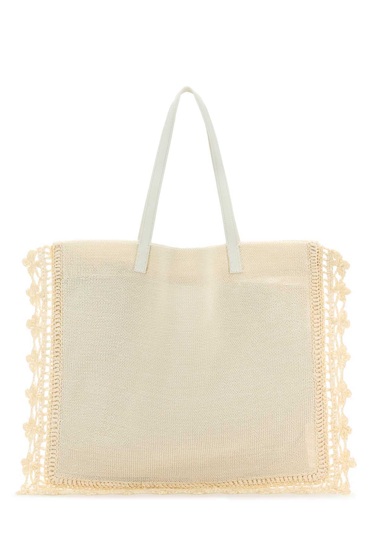 トートバッグ JW ANDERSON Ivory Crochet Shopping Bag