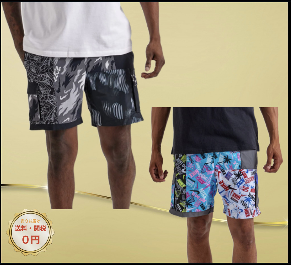 関税込み♪【Nike】Voyage Volley ★パッチワーク ロゴ ショーツ