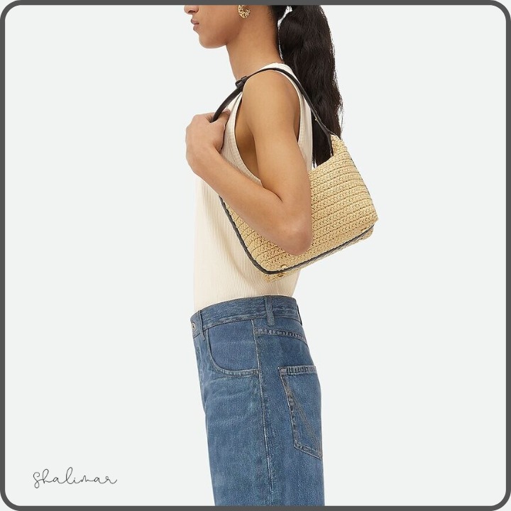 《BOTTEGA VENETA》ラフィア ウォレス ショルダーバッグ