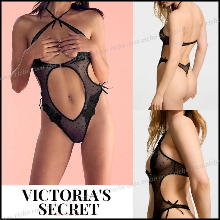 国内発送★VS★Sexy♪シアードットメッシュオープンカップテディ