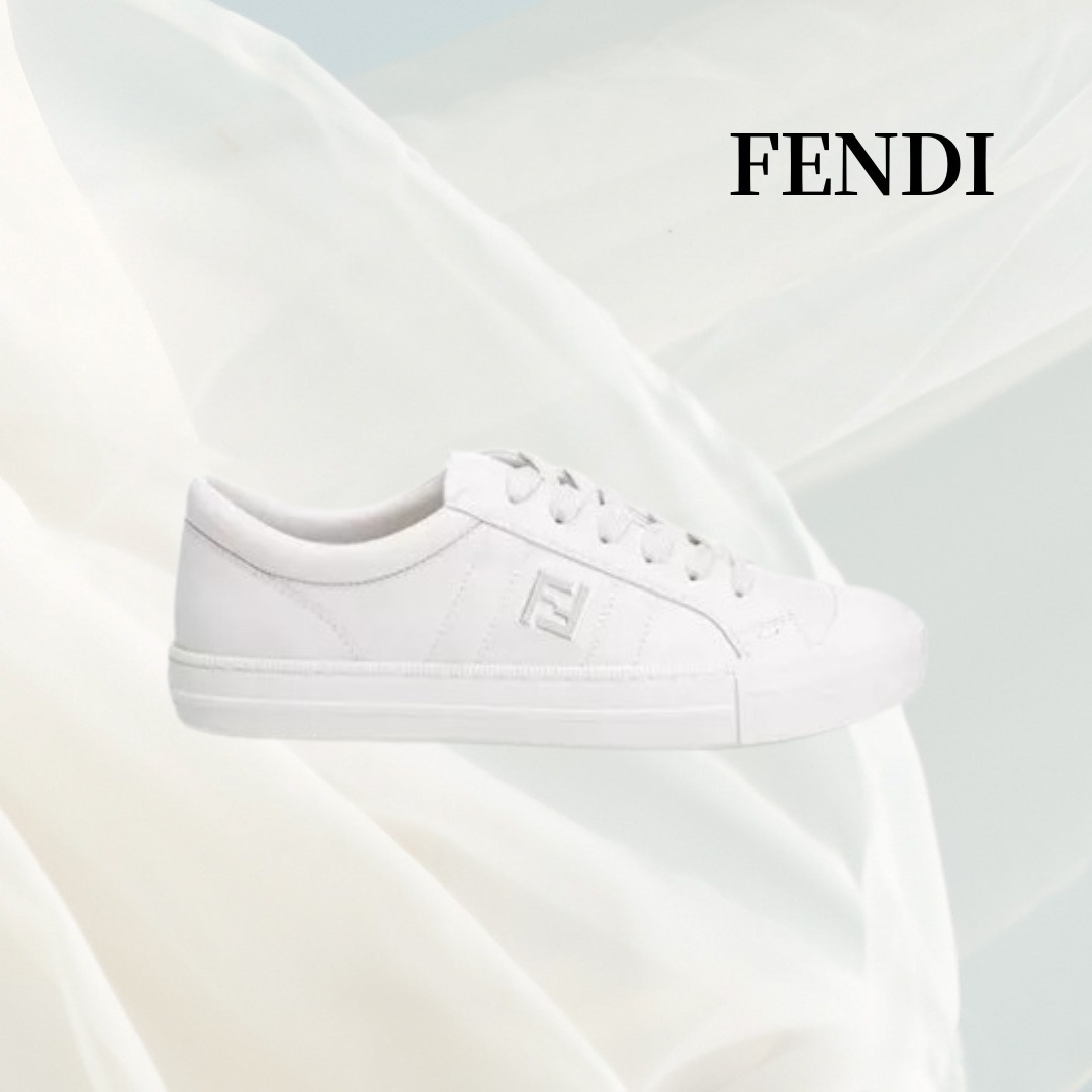 【FENDI】ドミノ ホワイト レザー スニーカー