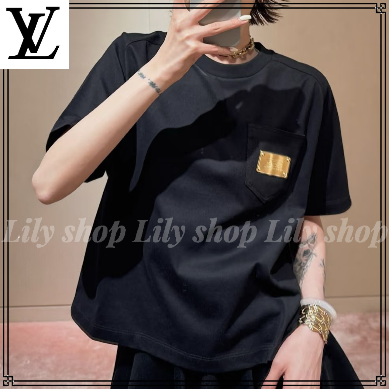 シグネチャープレート付き☆【Louis Vuitton】Tシャツ
