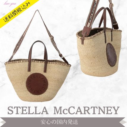 大学 割引 STELLA MCCARTNEY】フェイクレザー&ラフィア バケットバッグ バッグ