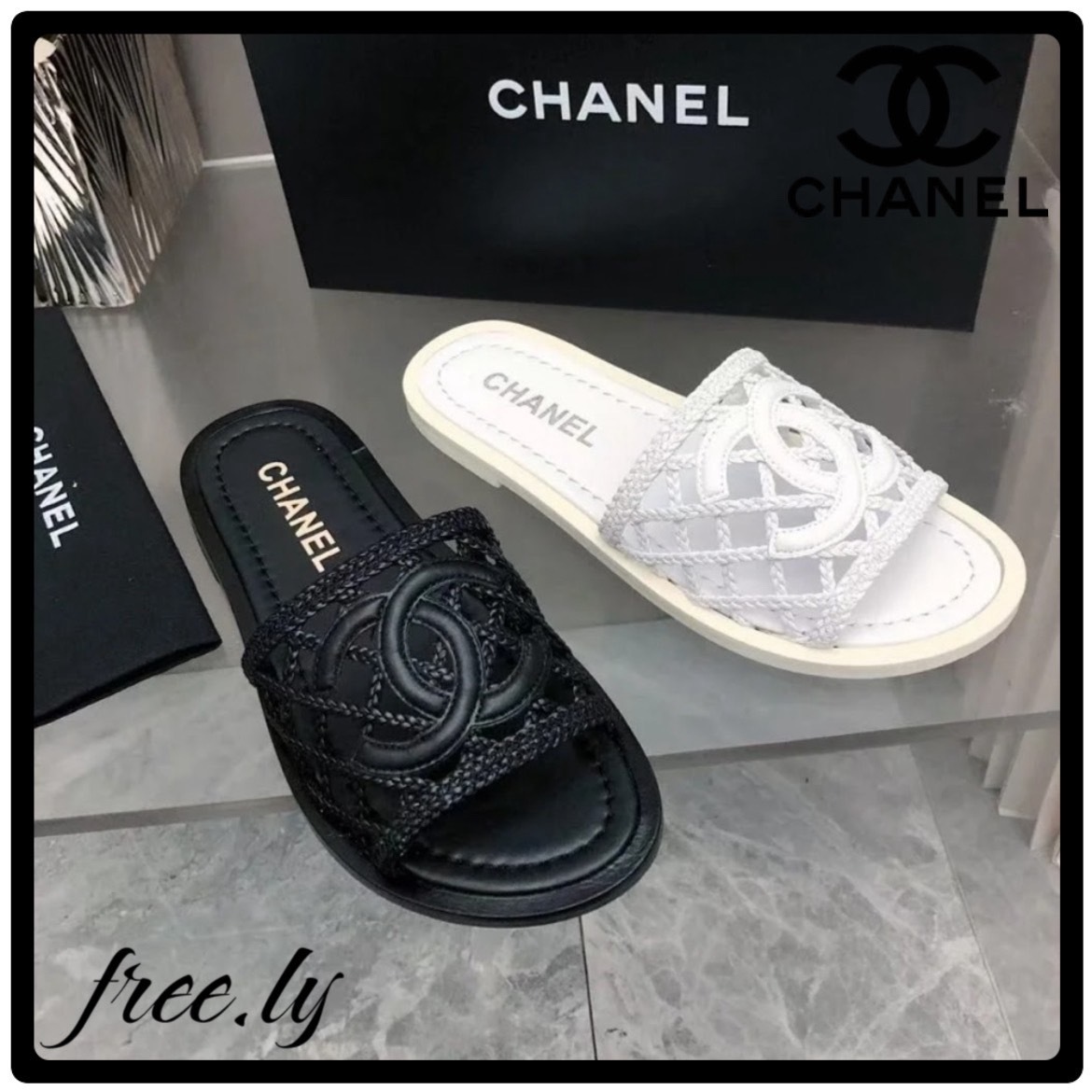 【涼感漂うシャープなデザイン♡】CHANEL サンダル