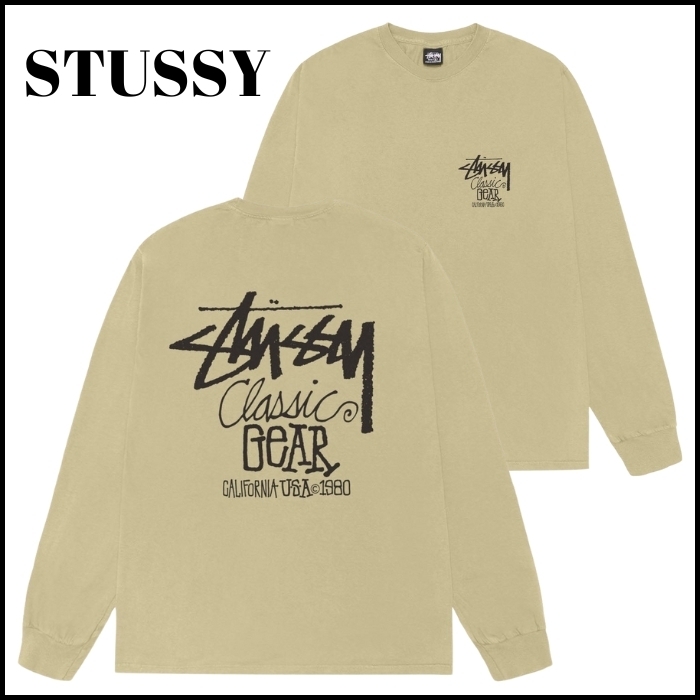 【STUSSY】★ロンT★ CLASSIC GEAR LS TEE PIGMENT DYED