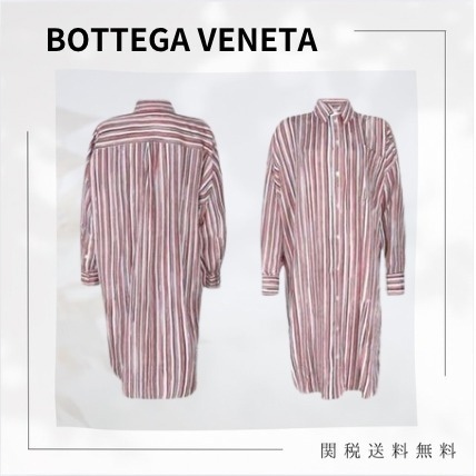 ［25ss新作］BOTTEGA VENETA シャツワンピース レッド