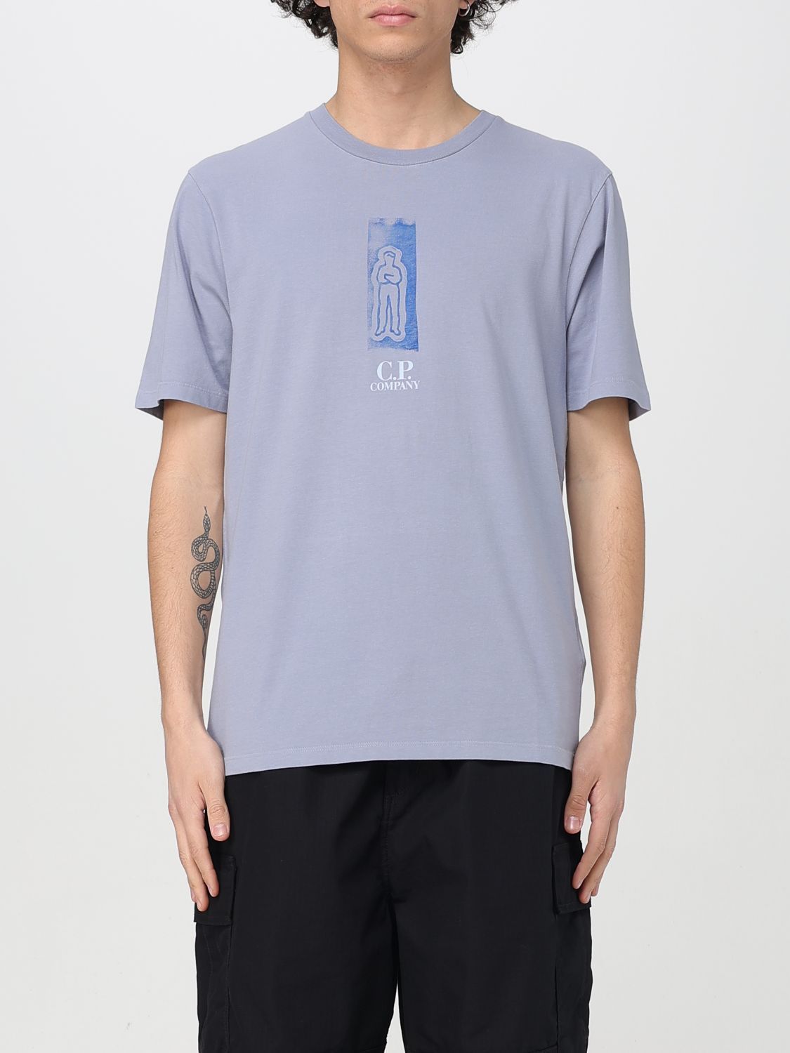 Tシャツ・カットソー C.P. COMPANY Men T-shirt Lavender 18CMTS310A005431G 774