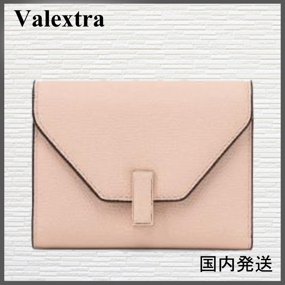 【関税無料】Valextra イジィデ ウォレット チークピンク