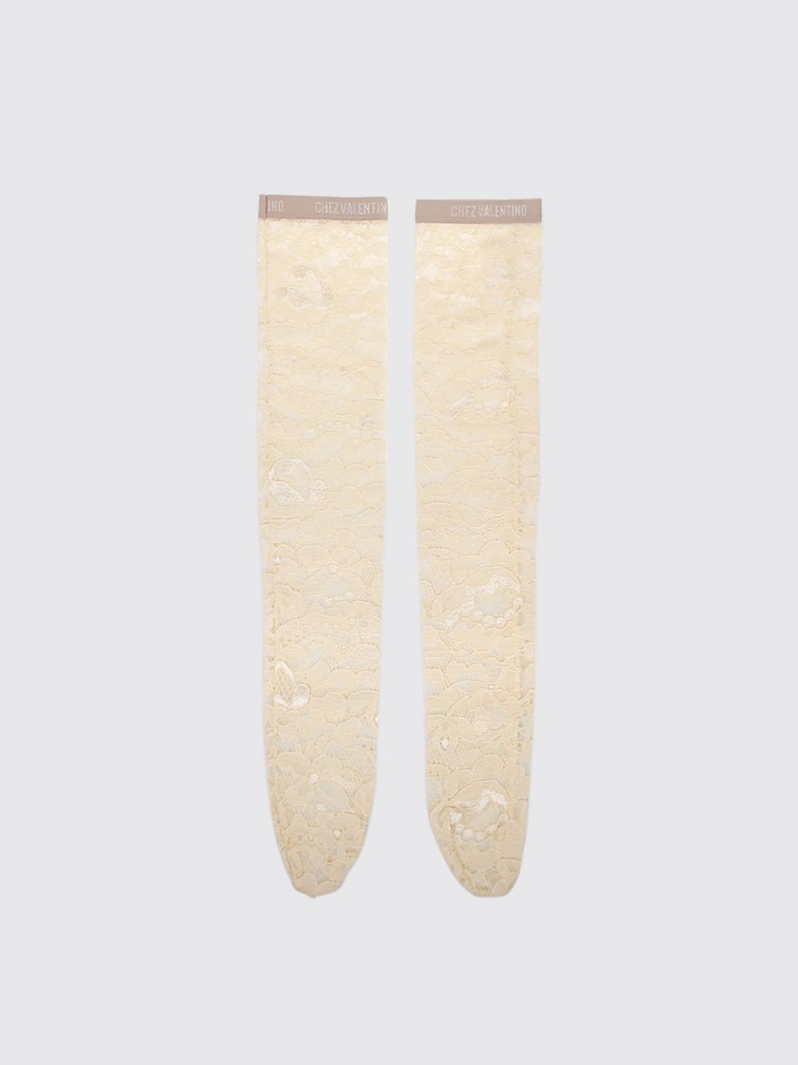 タイツ・ソックス VALENTINO Woman Socks Ivory 6B0KI03R9BT A03