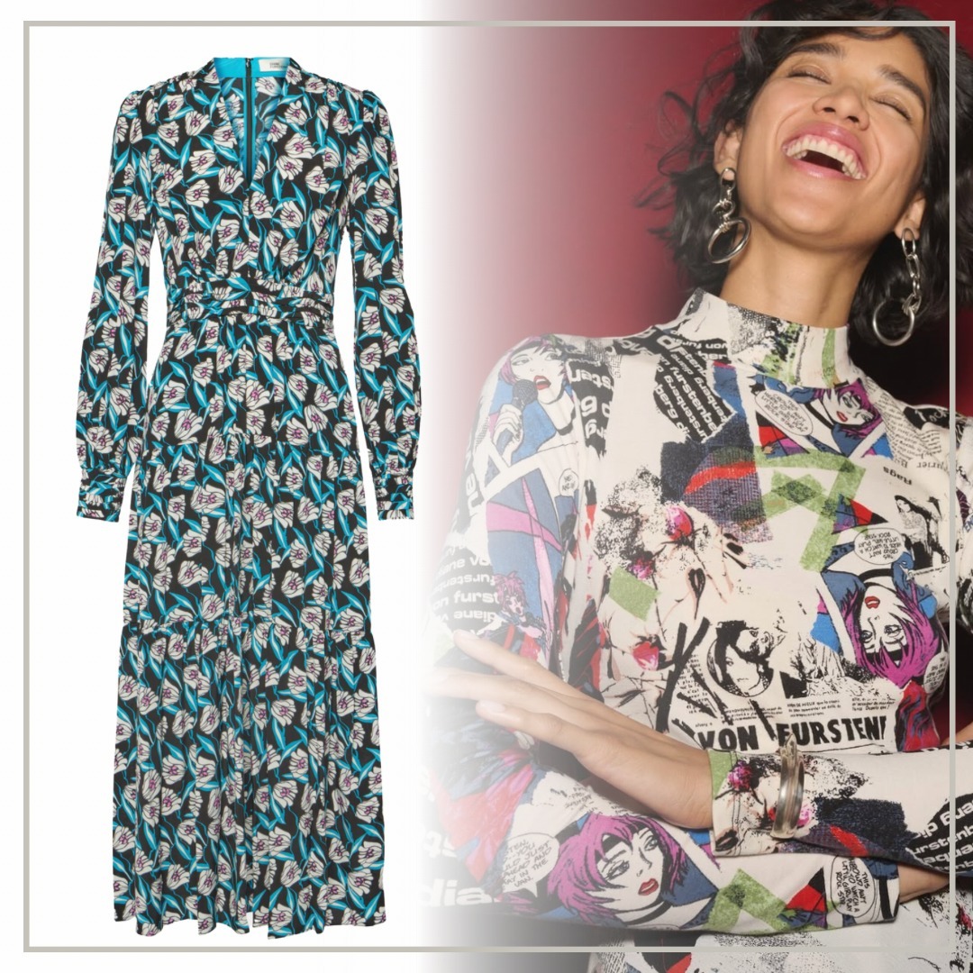 【完売必至】DIANE von FURSTENBERG Gil 花柄シャツドレス