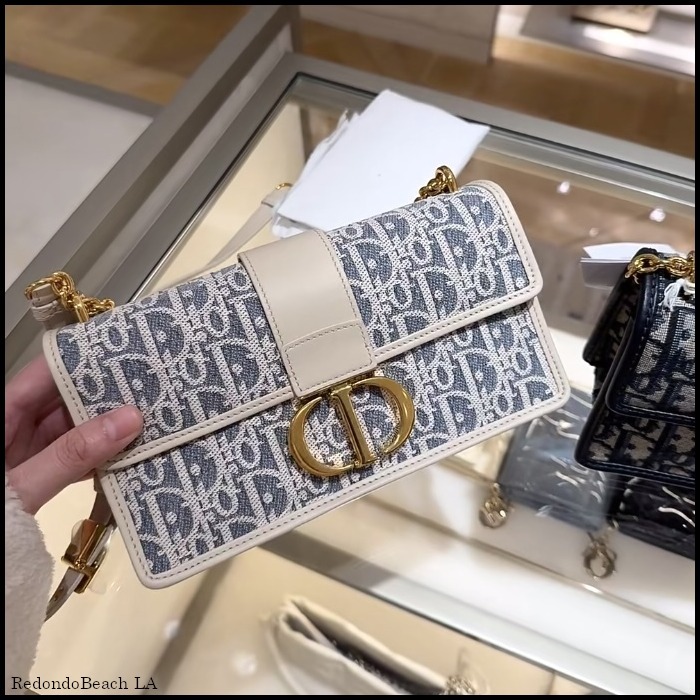 【上品な爽やかブルー】Dior★30 Montaigne East-West★バッグ