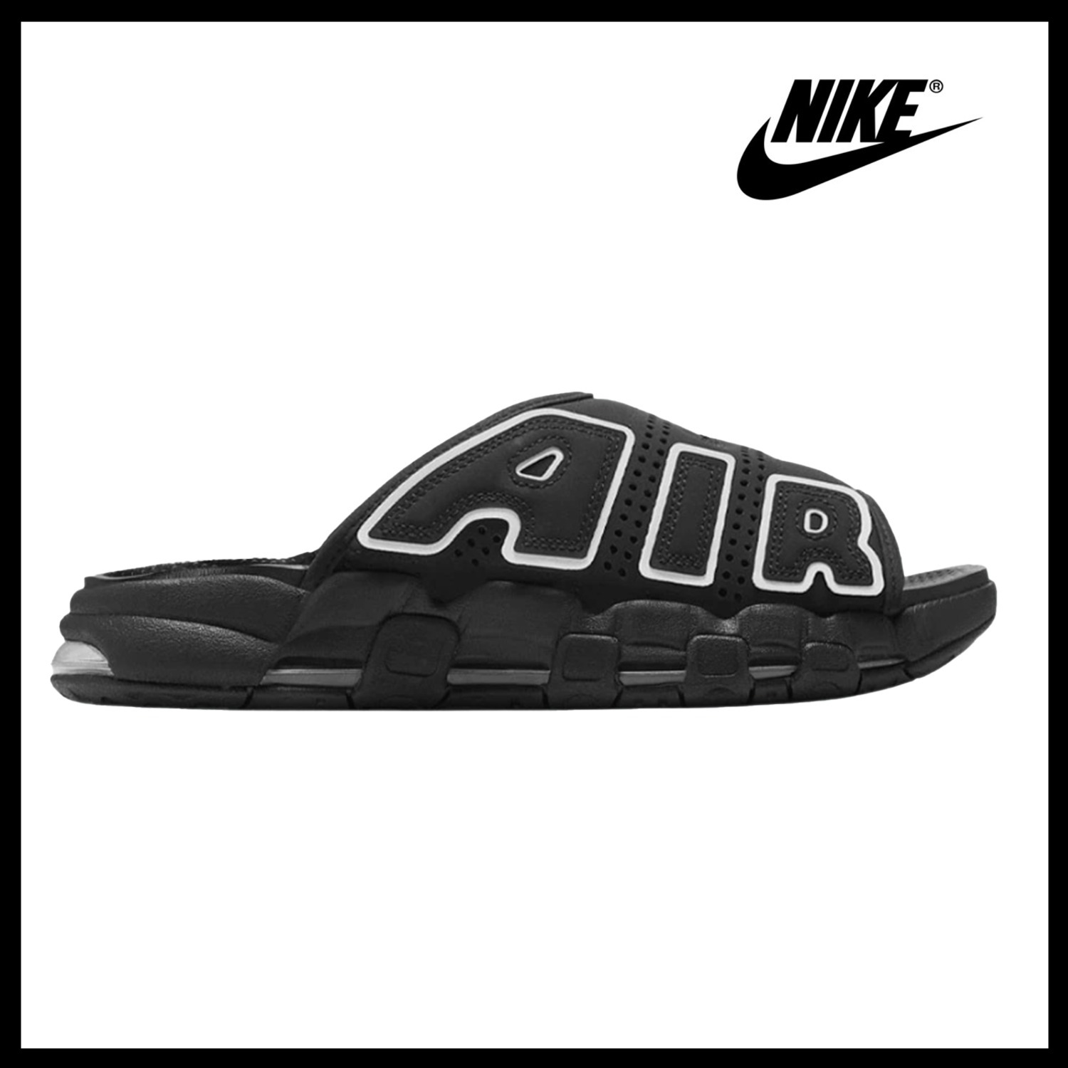Nike Air More Uptempo Slide Black White ナイキ スリッパ