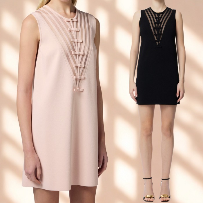 《気品溢れる》【Elisabetta Franchi】シアー ビスコースドレス