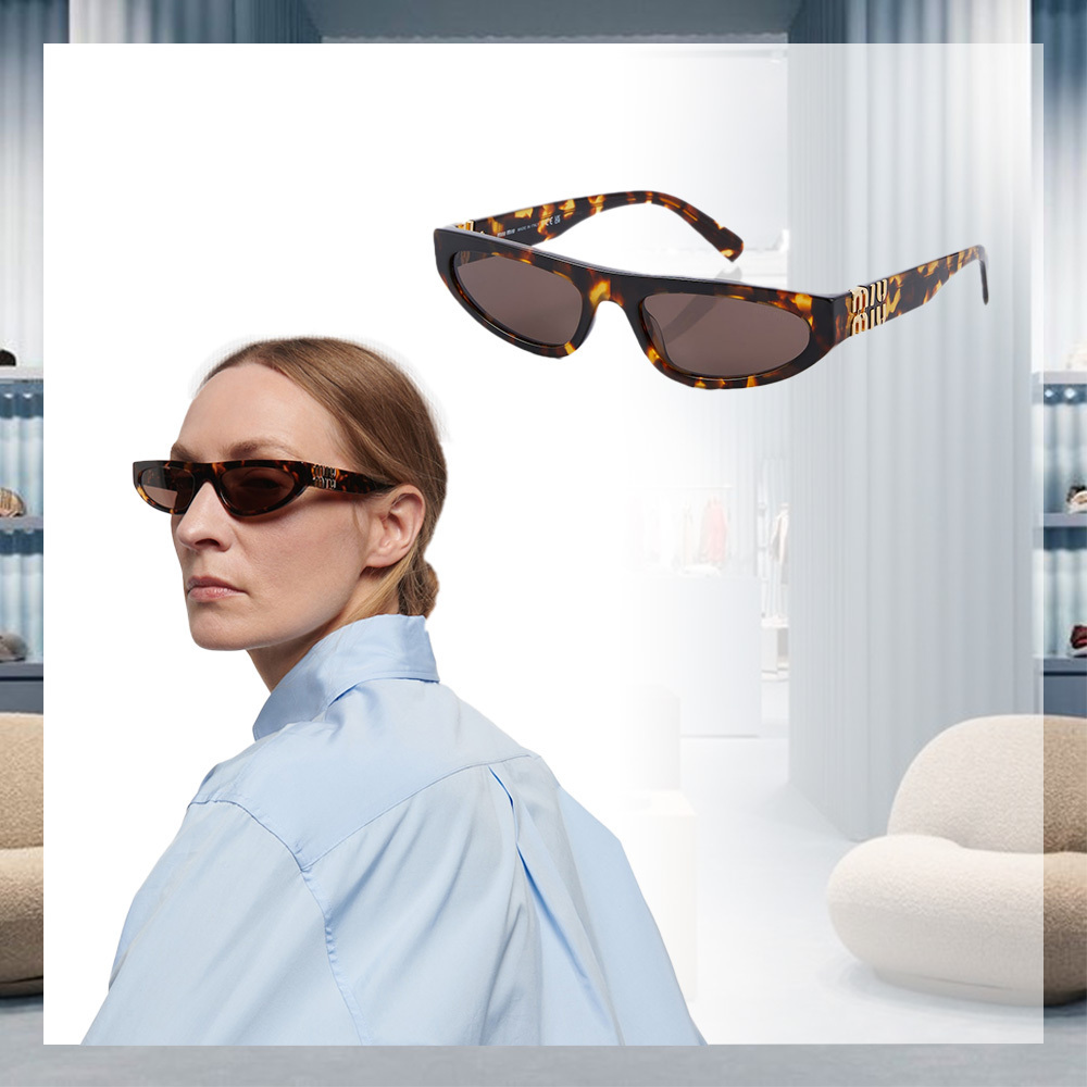 MiuMiu Miu Glimpse キャットアイ サングラス 洗練デザイン ロゴ