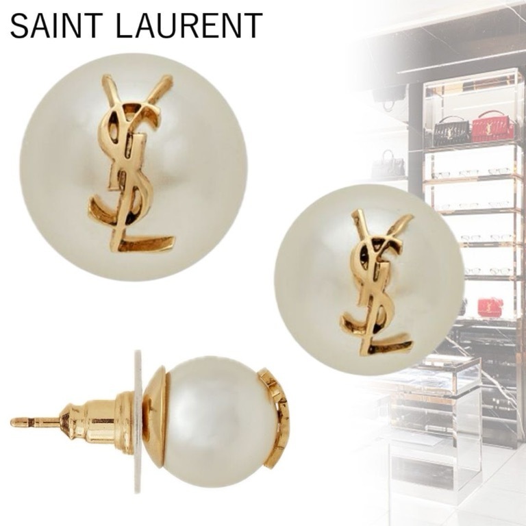 すぐ届く*SaintLaurent*YSLモノグラム アシメントリーイヤリング