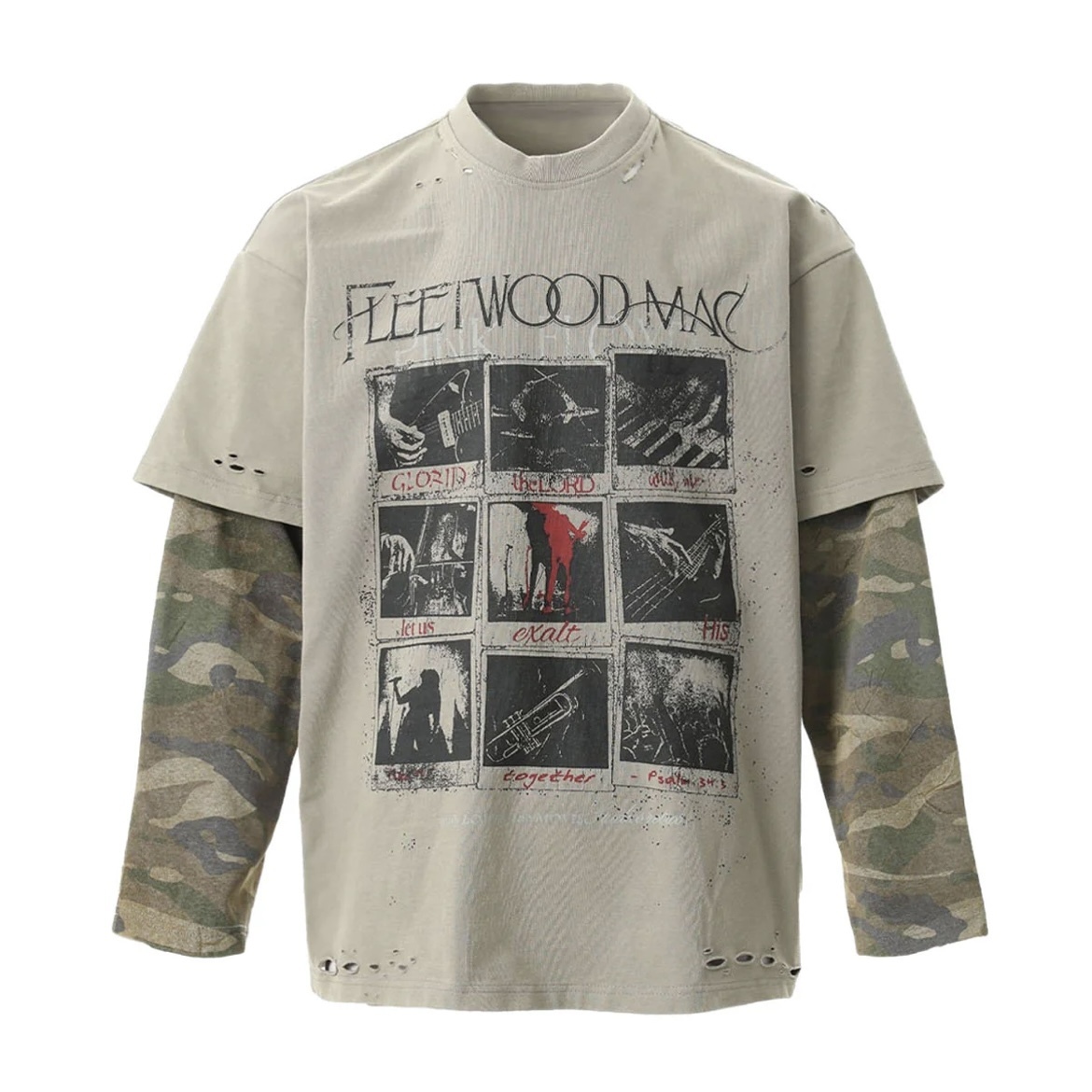 国内で当店のみ Supermade - DISTRESSED CAMOUFLAGE FAUX TWO