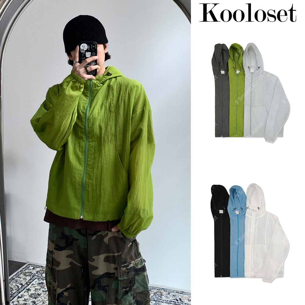 【KOOLOSET】Summer Beach Net Hood Zip-Up