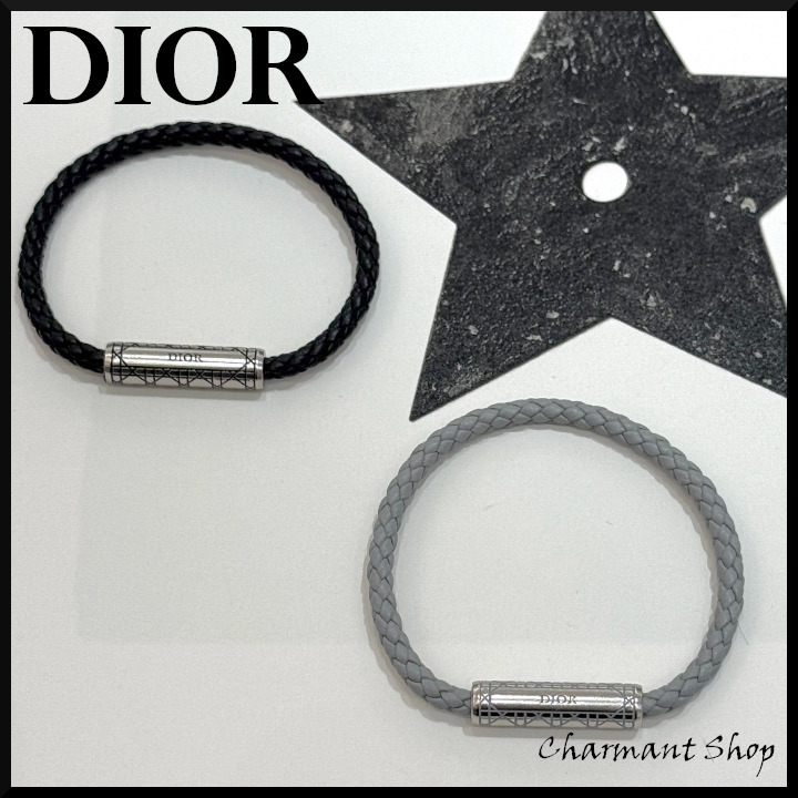 【DIOR】☆クールをプラス☆ ブレイドレザー ブレスレット