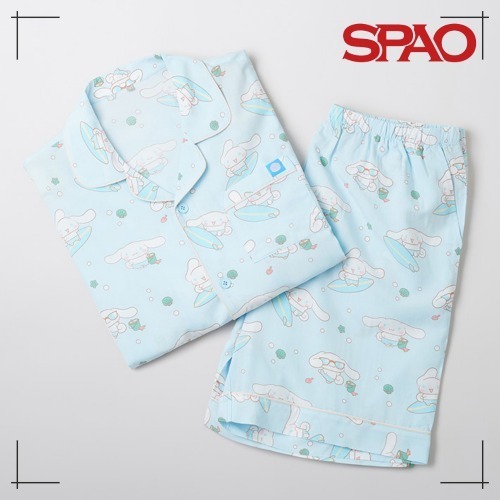 SPAO 公式 サンリオ 半袖 パジャマ(LIGHT BLUE) シナモロール