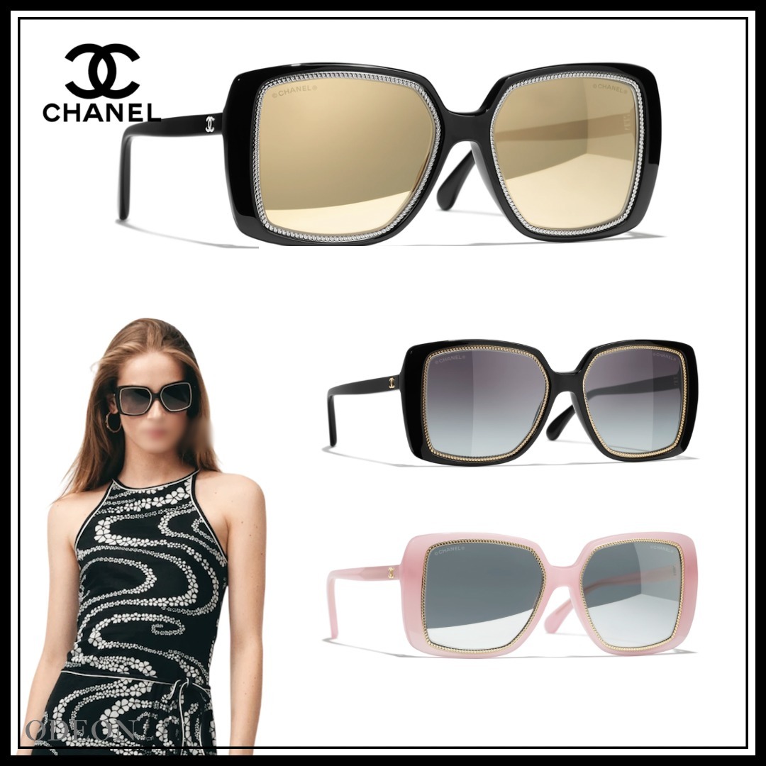 *25ココビーチ*【CHANEL】スクエア サングラス CCロゴ