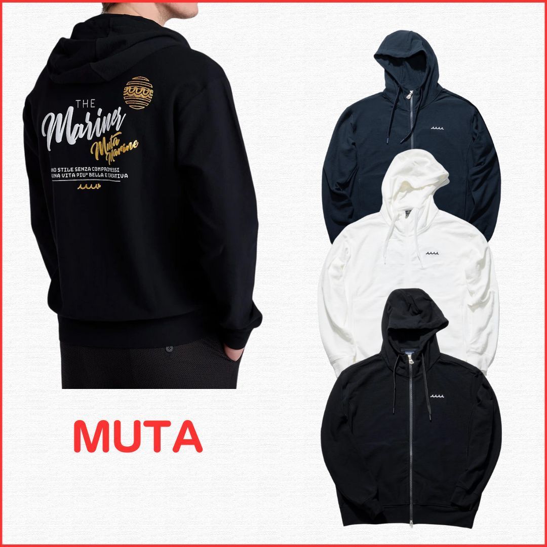 国内発送【muta MARINE】ドライタッチ ジップアップパーカー