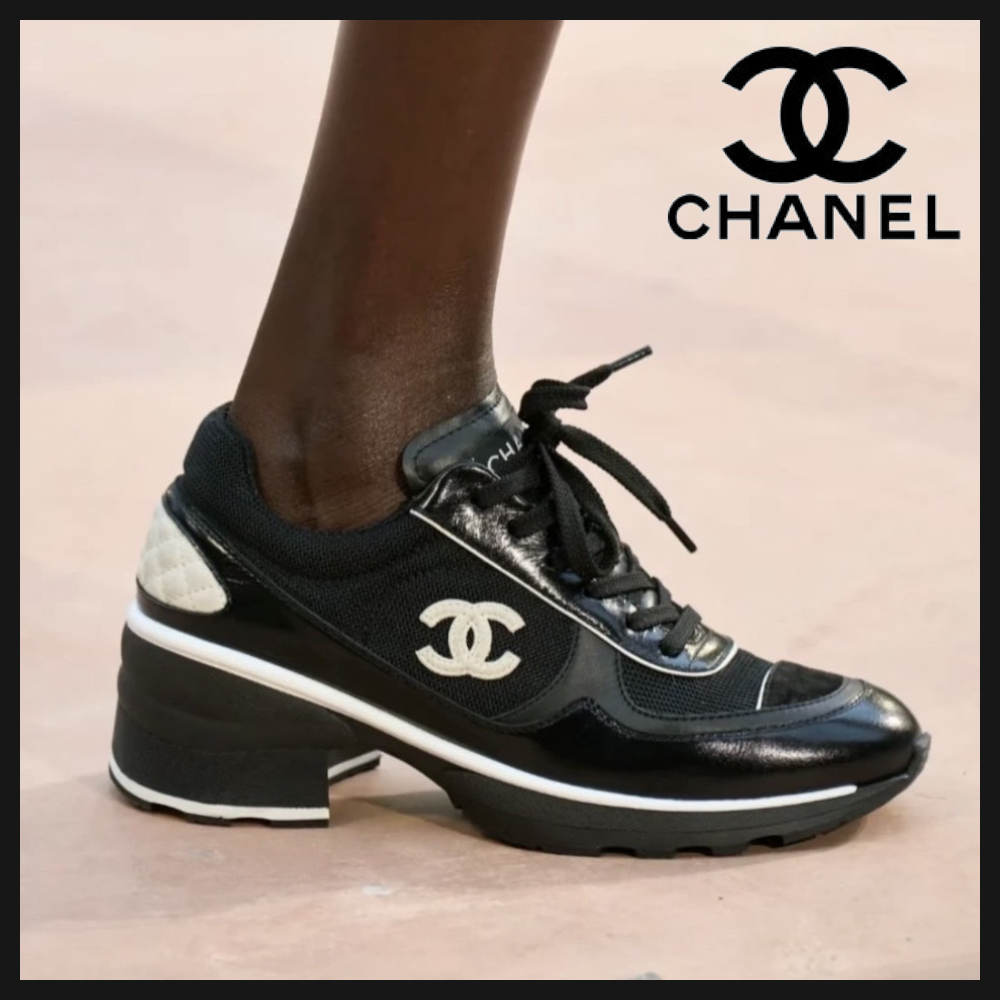 【おしゃれなヒール付き☆】CHANEL ヒールスニーカー