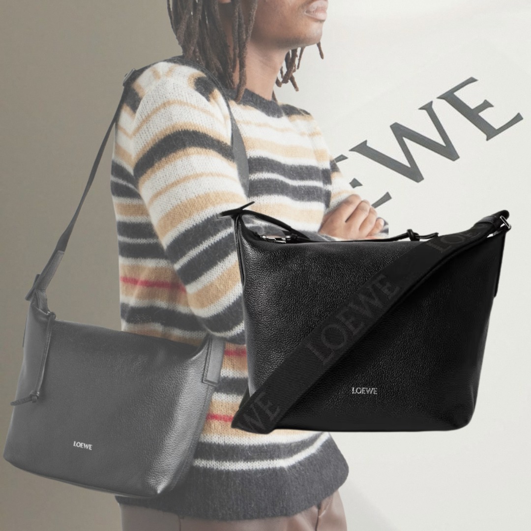 【上質な素材】LOEWE フルグレインレザー メッセンジャーバッグ