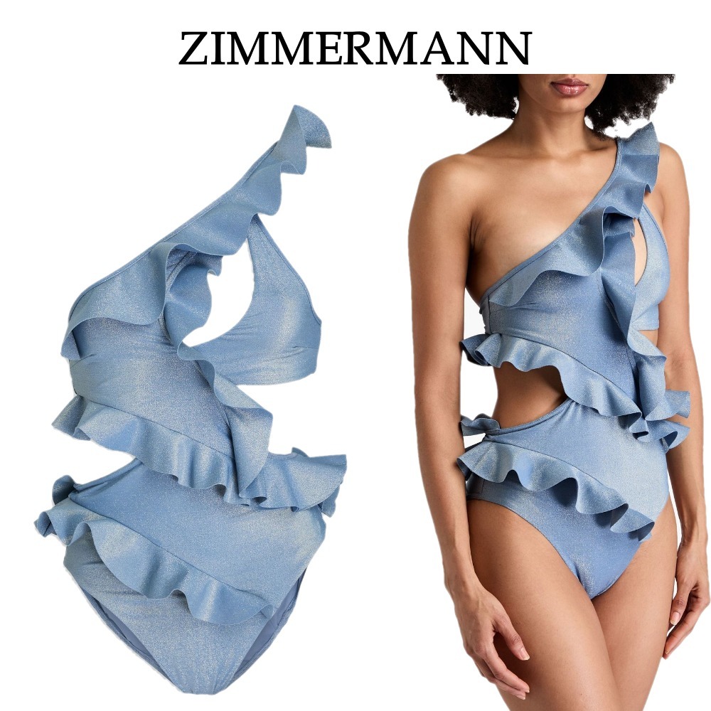 【ZIMMERMANN】スイムウェア カットアウト ラッフル付き