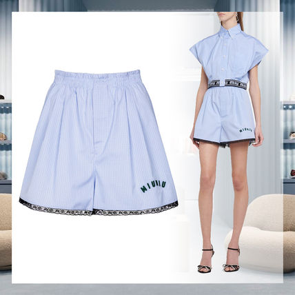 大人気！まとめ一覧 ブルー（青）系 MiuMiu(ミュウミュウ) ショートパンツ パンツ