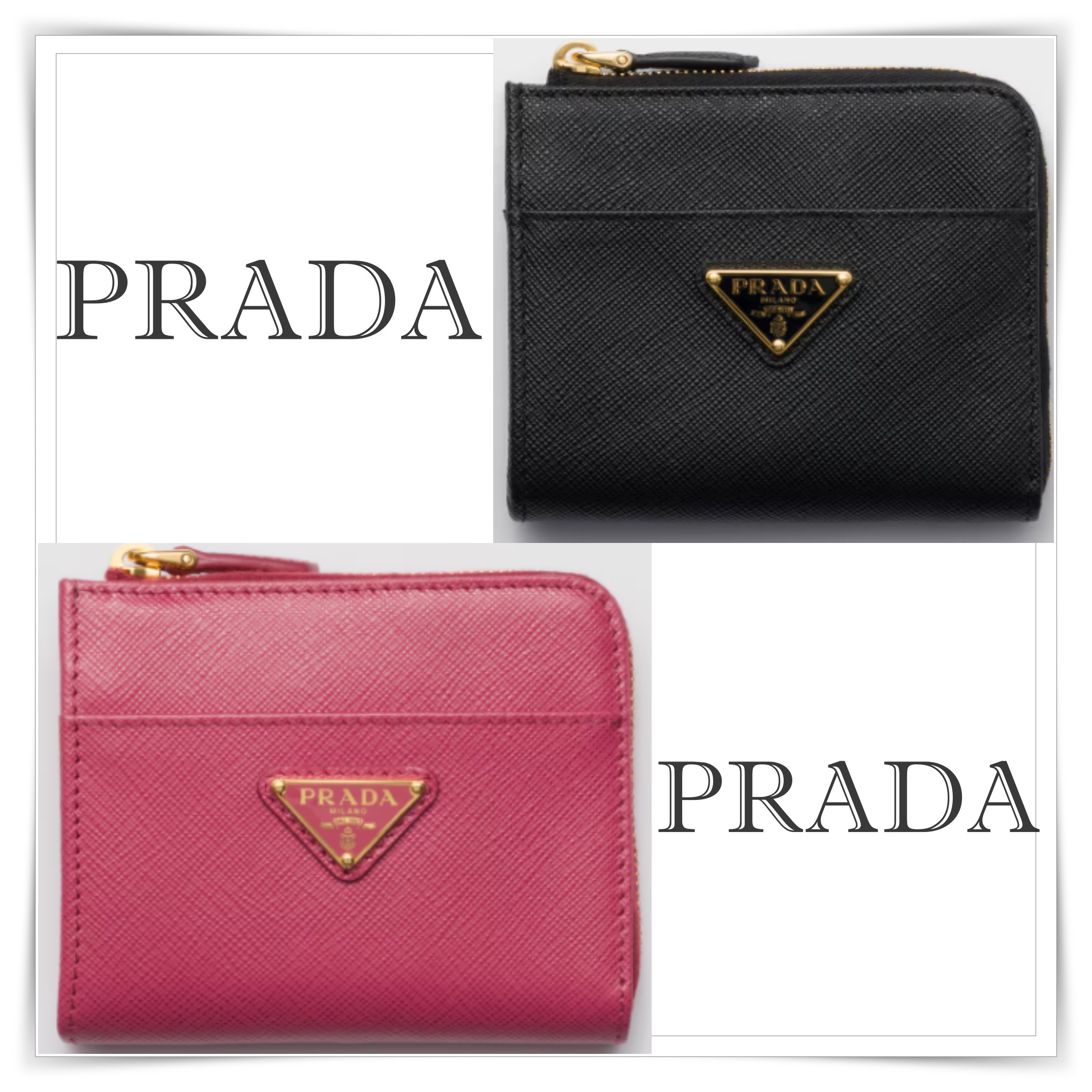 PRADA サフィアーノレザージップ【直営店 新作】