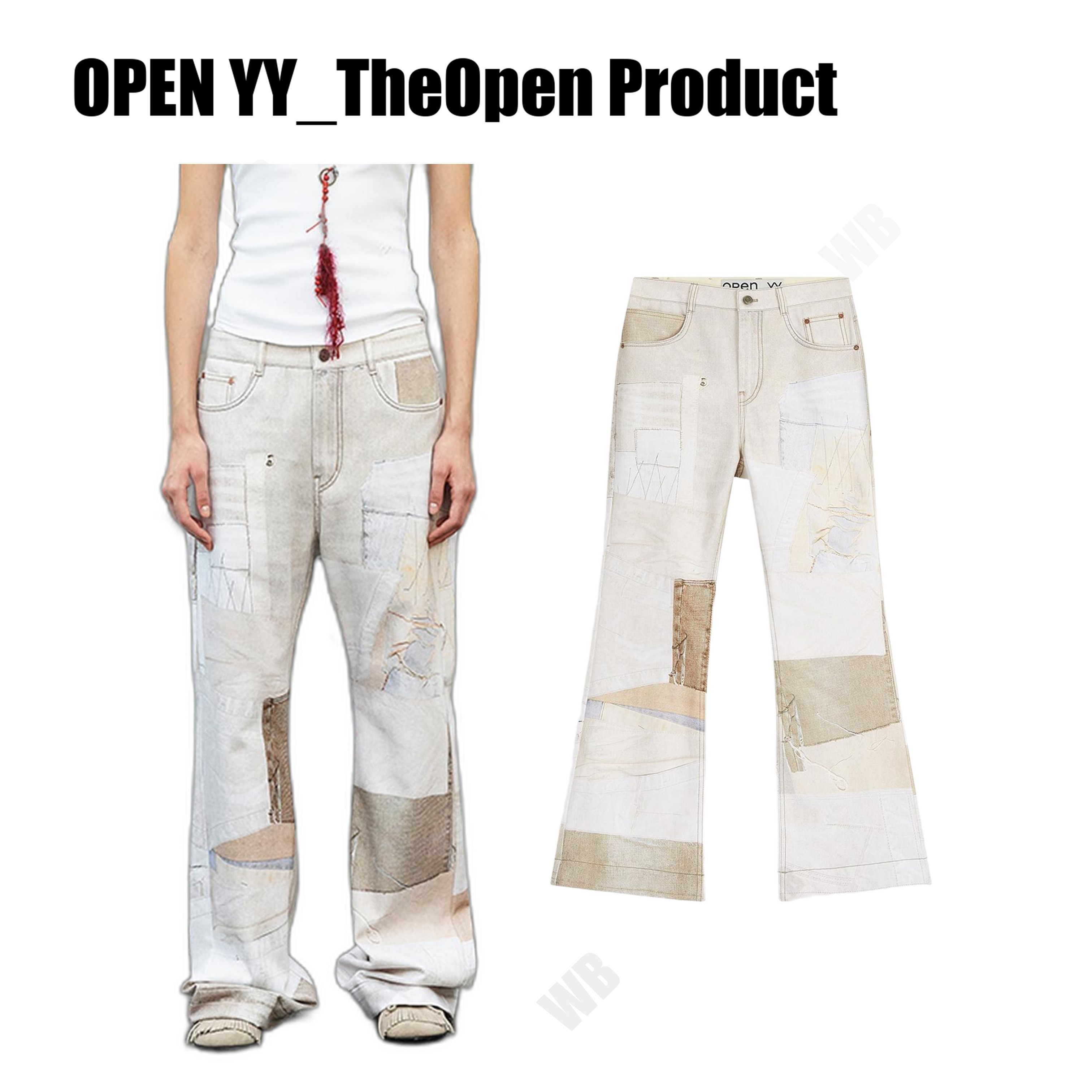 [OPEN YY_TheOpen Product]PATCHWORK EFFECT LOOSEBOOTCUT送料込