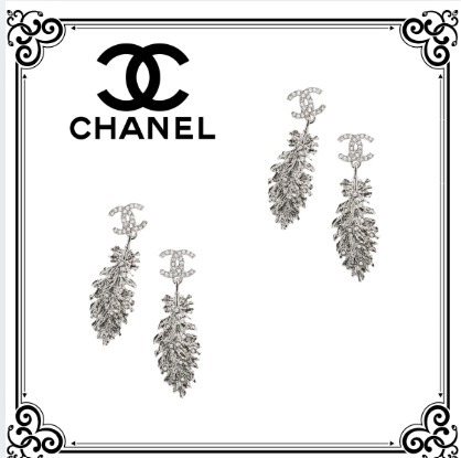 フェザーのモチーフがかわいい♪【CHANEL】ピアス