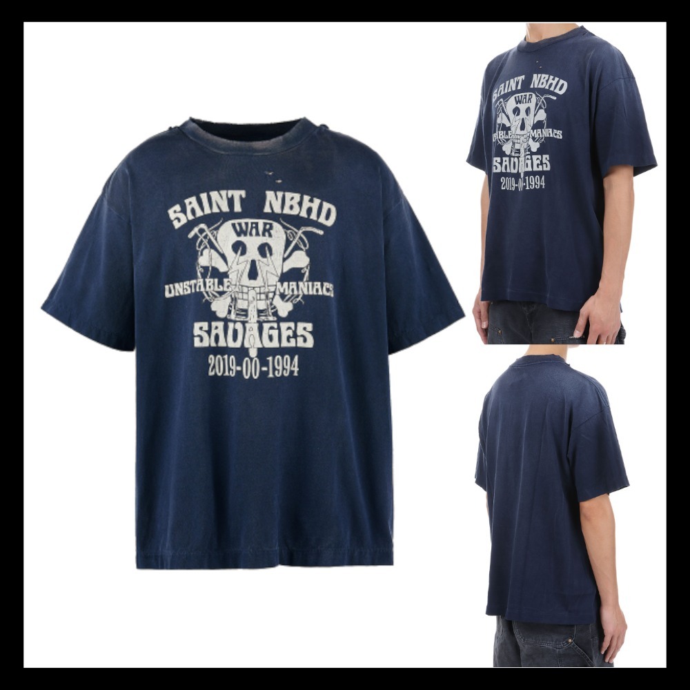 【SAINT MICHAEL】STHD . SS TEE SAINT NBHD/NAVY