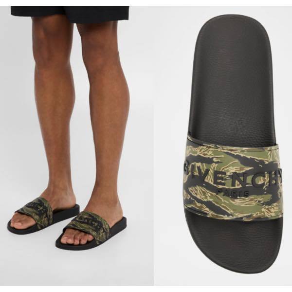 【関税込】GIVENCHY ジバンシィ◆カモフラ ロゴ レザー サンダル