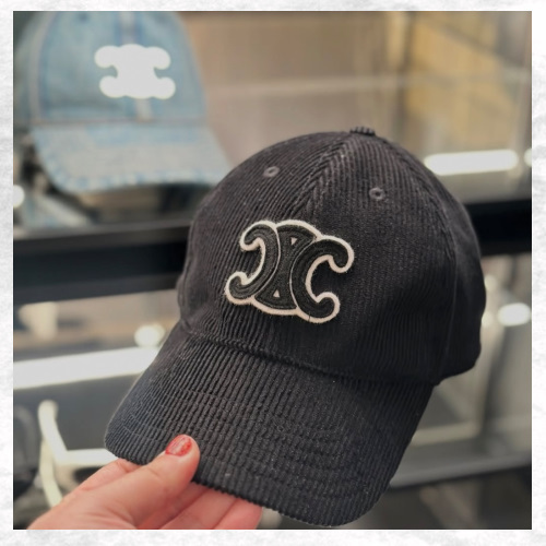 【25SS☆】セリーヌ メンズ キャップ トリオンフ ブラック
