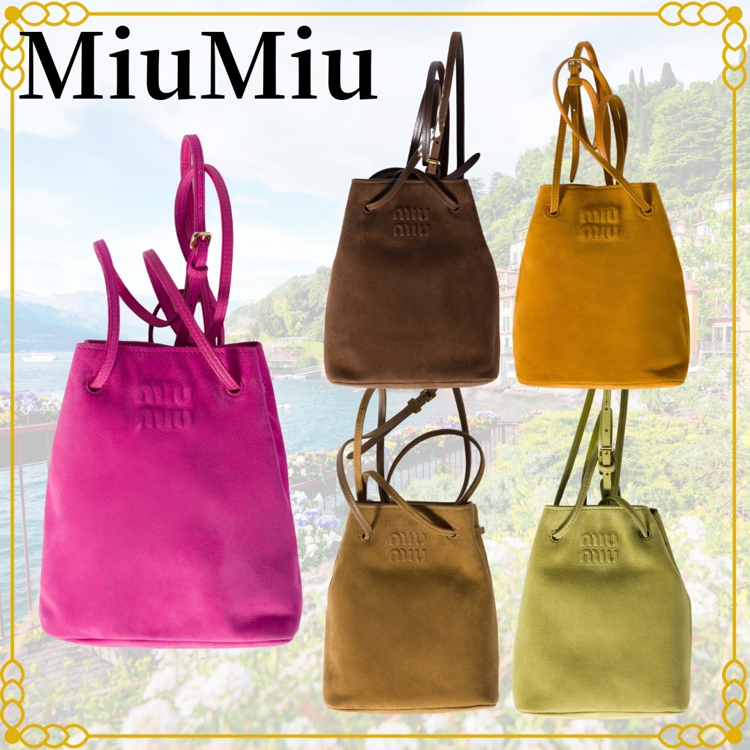 新作☆直営店 MiuMiu スエード ポーチ 5NF460