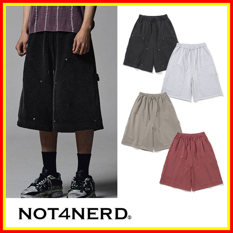 [NOT4NERD] Stud Carpenter Bermuda Sweat Shorts /追跡付