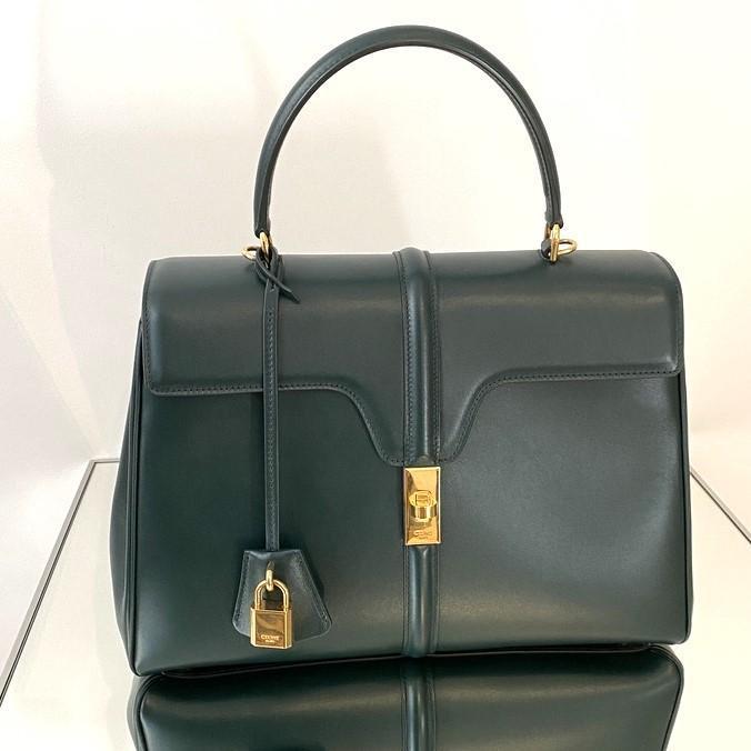 国内発送/CELINE/クラシック 16 バッグ サテンド カーフスキン