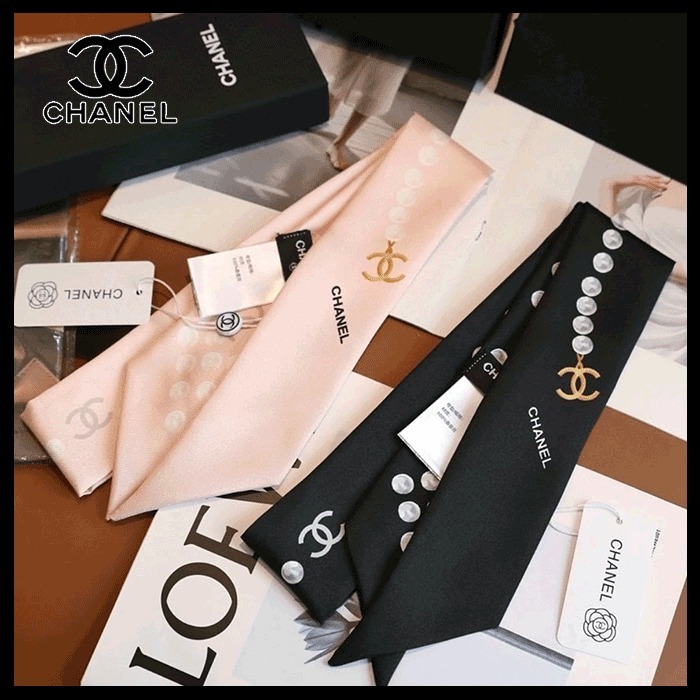 【いろいろアレンジできる☆】CHANEL ヘアバンド シルクツイリー