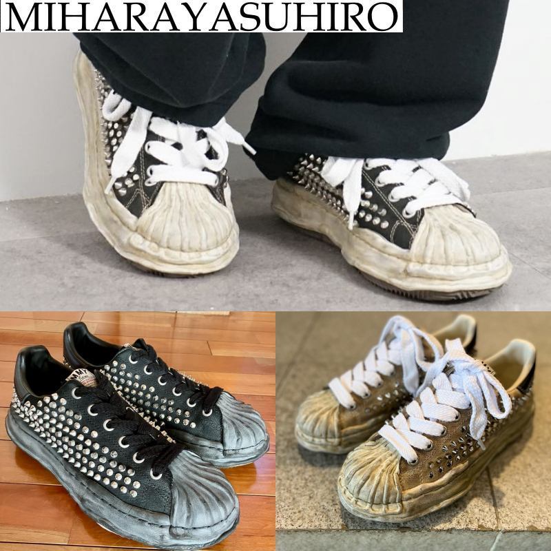 【MIHARAYASUHIRO】BLAKEY OG SOLE STUDDED CANVAS ロートップ